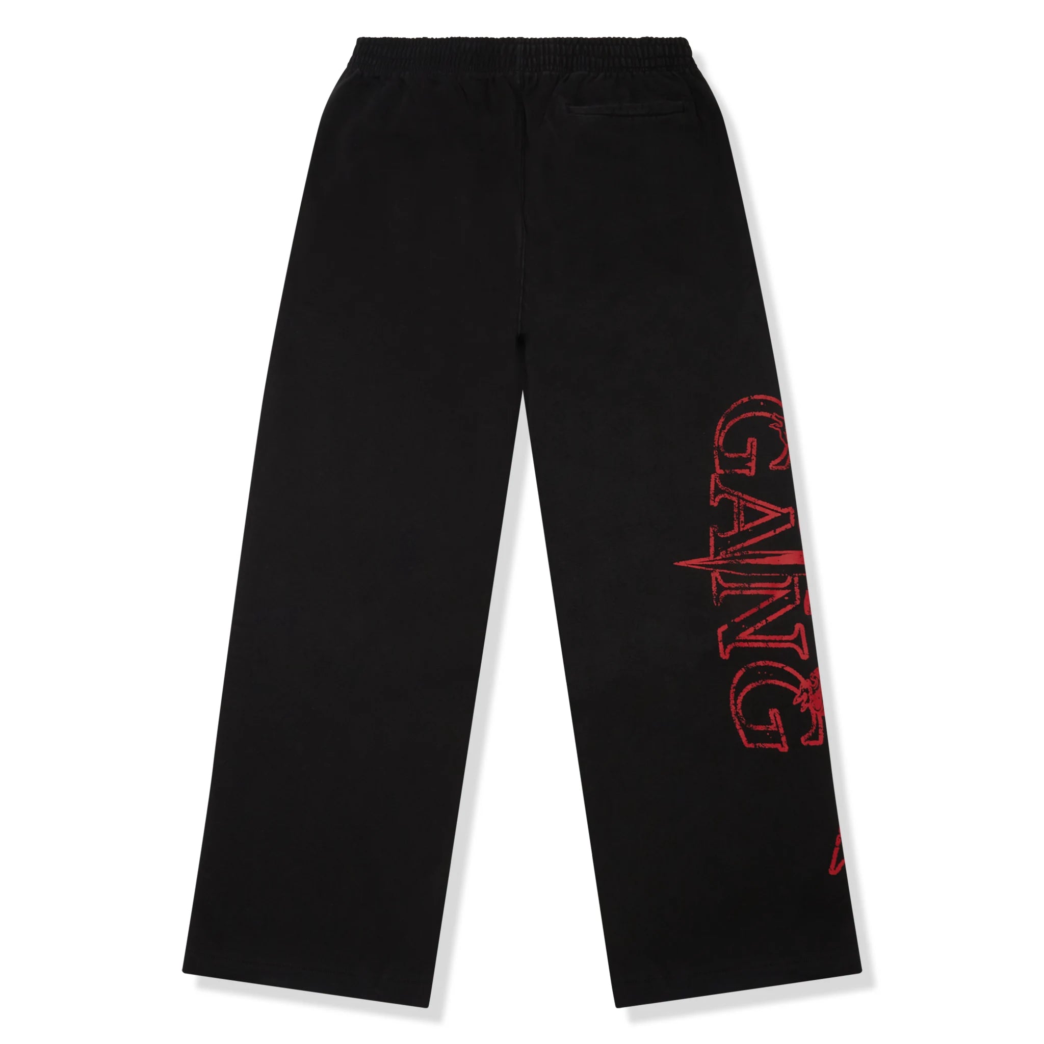 Back view of Corteiz x Slaughter Gang 21 Savage Black Sweatpants